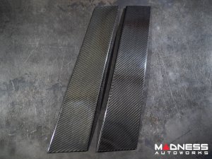 Alfa Romeo Giulia Exterior Door Pillars - Carbon Fiber - Feroce Carbon Alfa Romeo Giulia Exterior Door Pillars - Carbon Fiber - Feroce Carbon